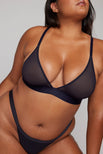 Thumbnail image #1 of Sieve Triangle Bra in Navy [Brittney 3]