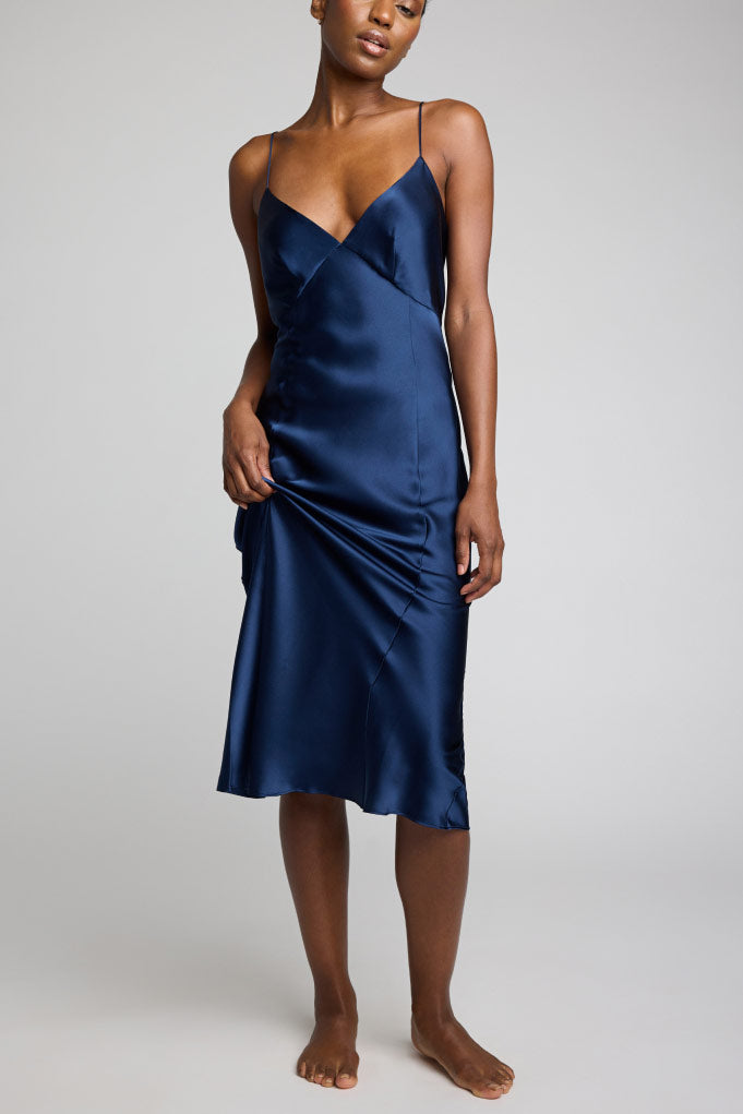 Eclipse Washable Silk Slip in Navy Negative Eclipse Washable Silk Slip in Navy Negative