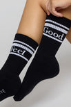 Thumbnail image #2 of Feel Good Varsity Sock in Black