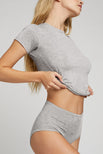 Thumbnail image #3 of Whipped Baby Tee in Heather Grey [Adelina XS]