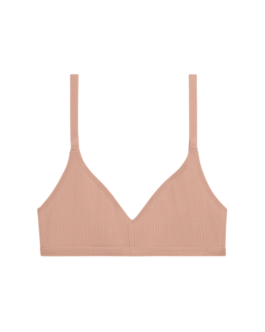Detail view of Whipped Non-Wire Bra in Buff for sizer