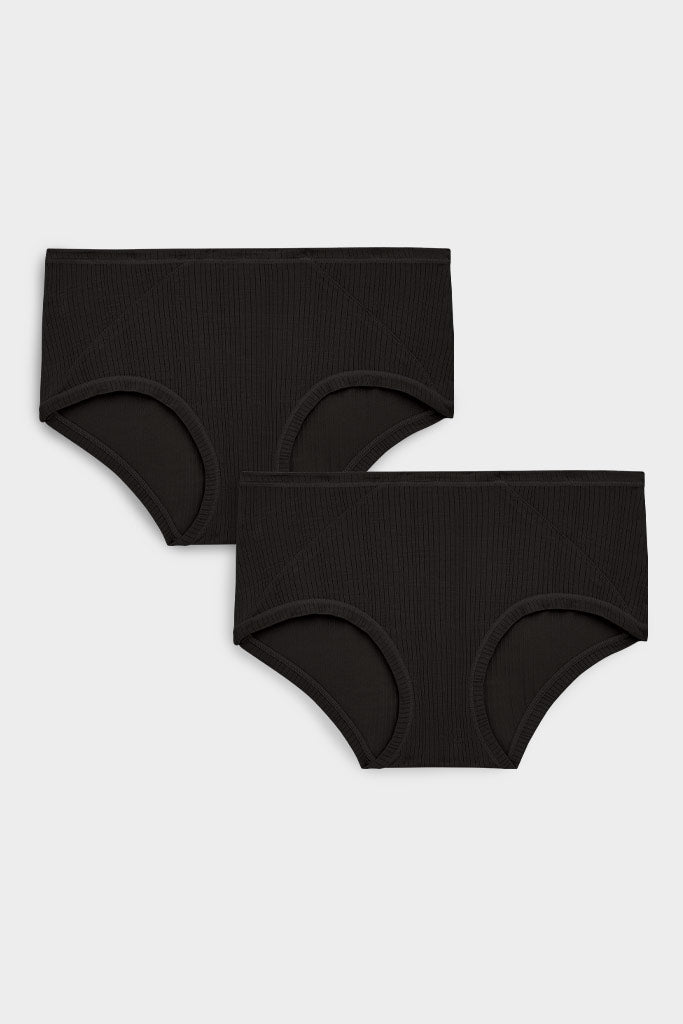Bonds Girls Stretchies Shortie, 2-Pack, Black, 4-16 - Underwear