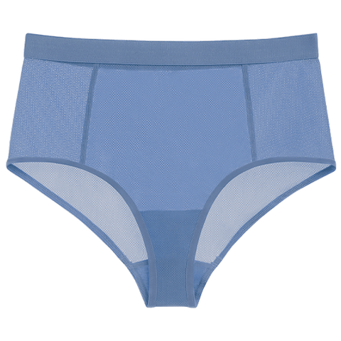 Detail view of Sieve High-Waist Brief in Slate for sizer