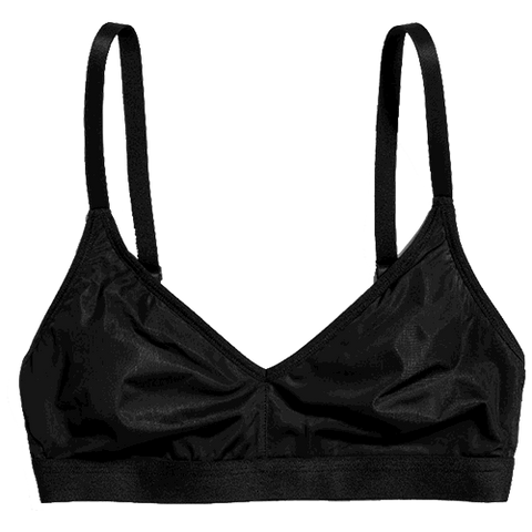 Detail view of Silky Non-Wire Bra in Black for sizer
