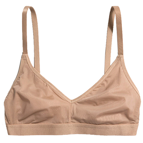 Detail view of Silky Non-Wire Bra in Buff for sizer
