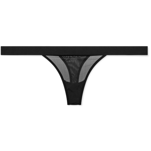 Detail view of Silky Thong in Black for sizer