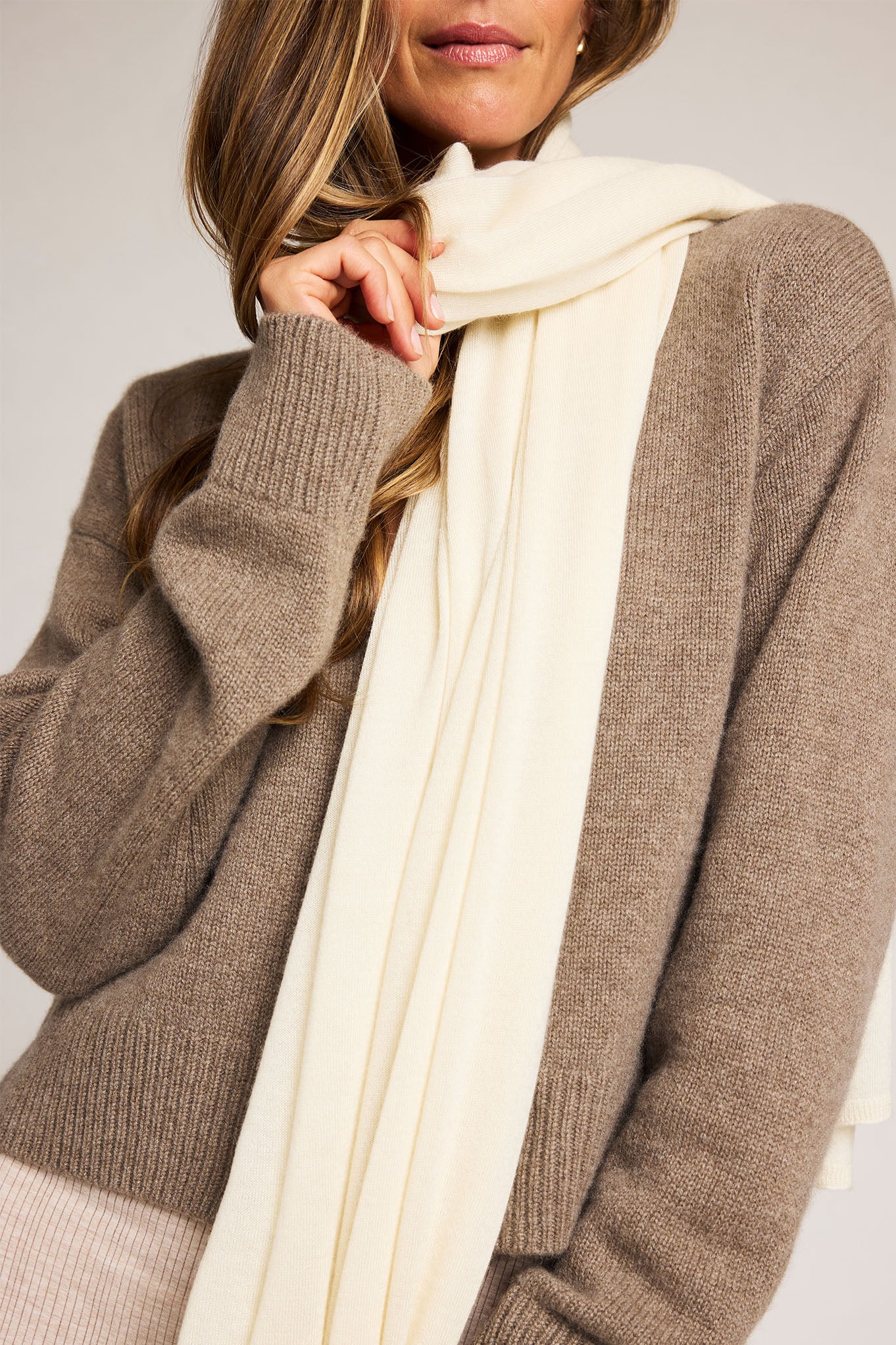 Cashmere Wrap in Cream