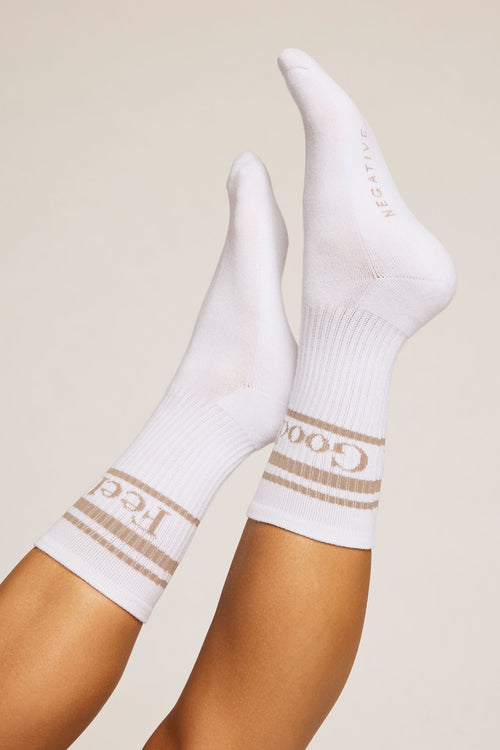 Feel Good Varsity Sock in Toast (Pack)