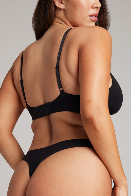 Base High Thong in Black (Pack)