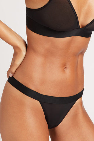 Cloud Cotton Triangle Bra in Black