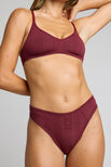 Thumbnail image #2 of Whipped French Cut Brief in Garnet