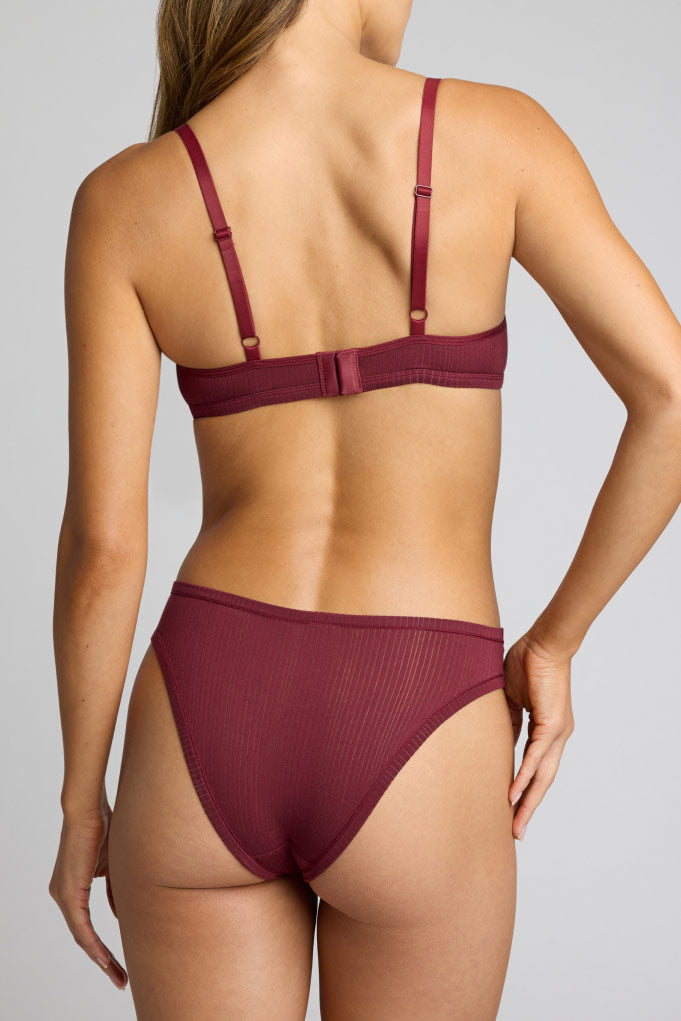 Whipped French Cut Brief in Garnet