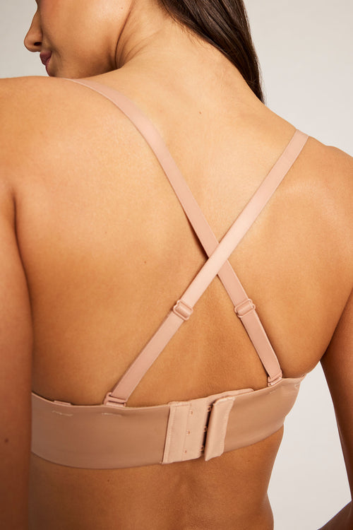 Glacé Strapless Bra in Buff back
