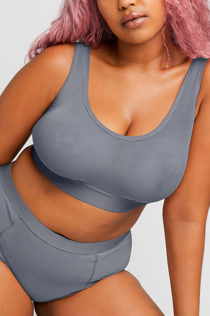 Sieve Bra Top in Slate | Negative Underwear