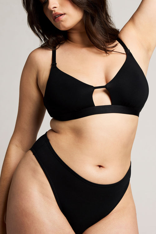 Cloud Cotton Nursing Bra in Black