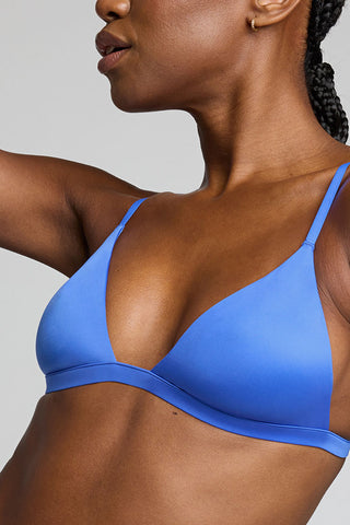 Detail view of Glacé Mini Bra in Cobalt for sizer