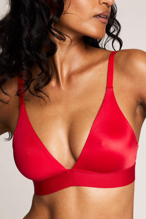 Glacé Triangle Bra in Cerise