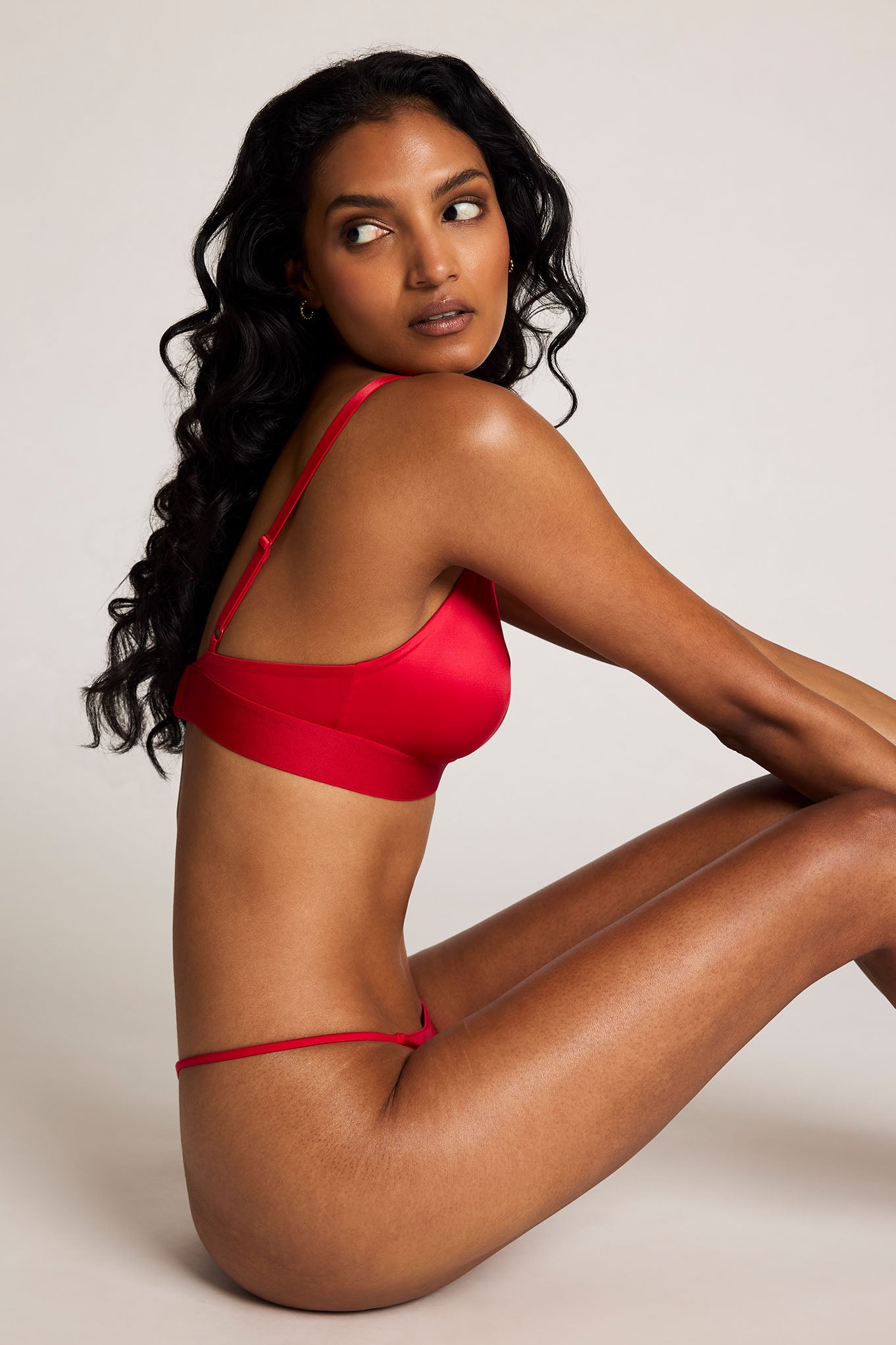 Glacé Triangle Bra in Cerise