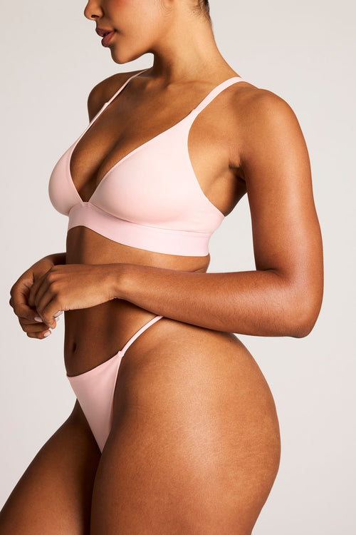 Glacé Triangle Bra in Shell