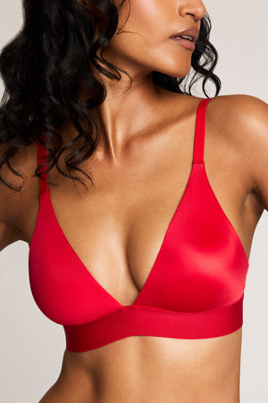 Glacé Triangle Bra in Cerise
