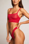Thumbnail image #2 of Sieve Longline Bra in Cerise