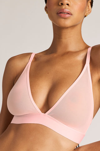 Detail view of Sieve Triangle Bra in Shell for sizer