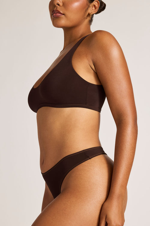 Slink Dipped Bralette in Espresso