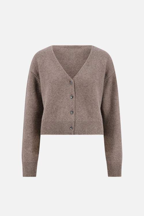 Mink cashmere cardi, flat lay