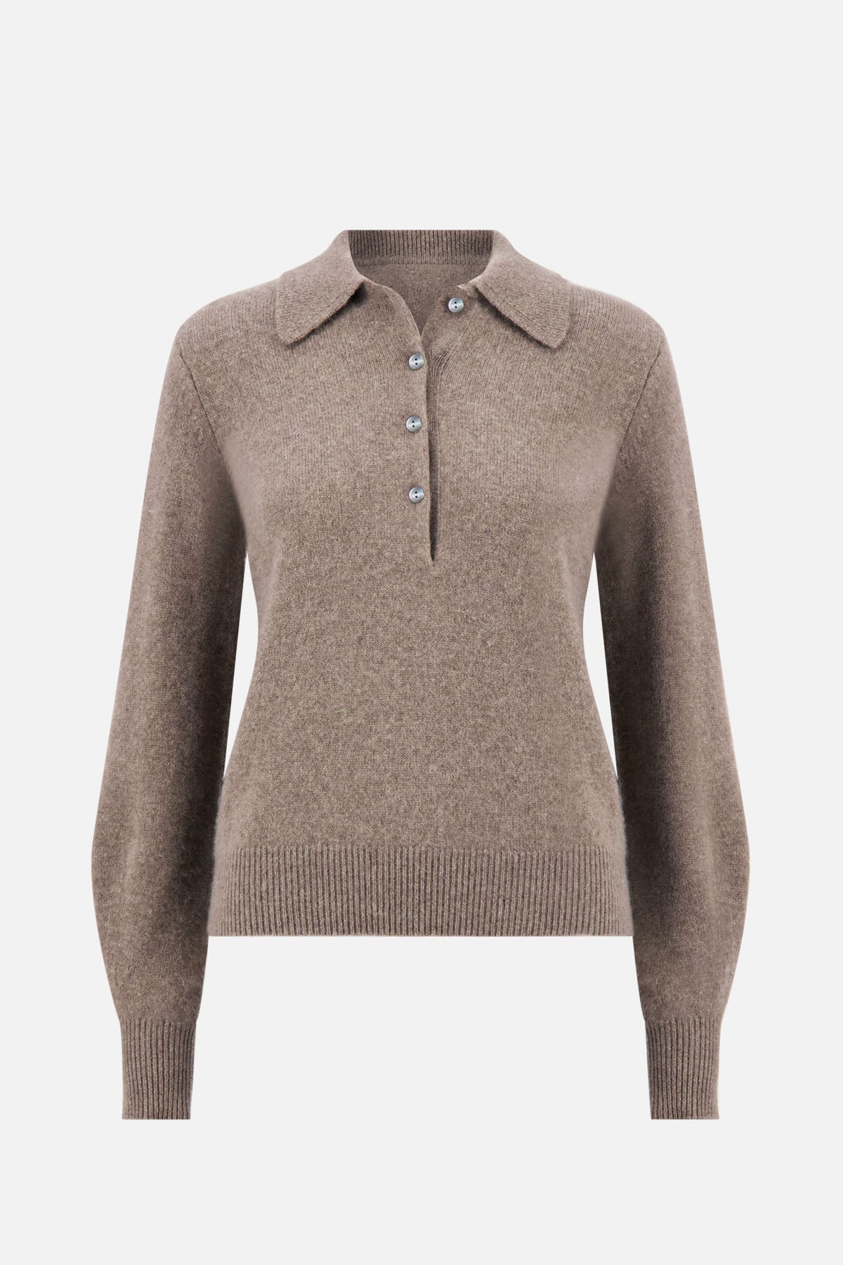 Mink cashmere polo, flat lay