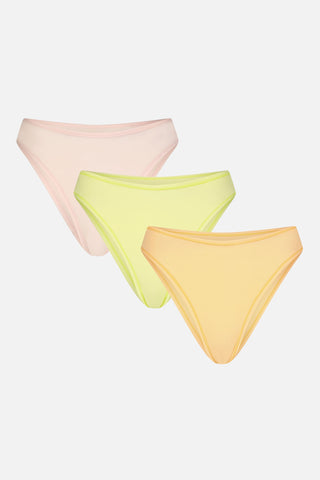 Detail view of Cloud Cotton French Cut Brief in Rainbow Sherbet (Pack) for sizer