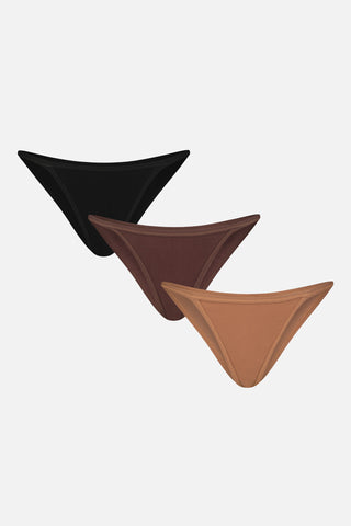 Detail view of Cloud Cotton String Bikini in Deep (Pack) for sizer