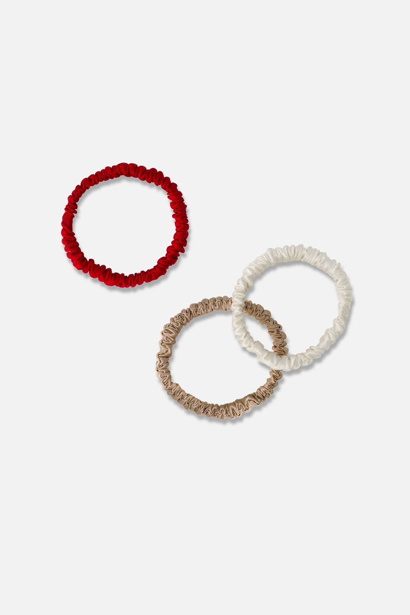 Eclipse Silk Scrunchie in Candy Cane (Pack)