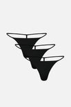 Thumbnail image #1 of Glacé String Thong in Black (Pack)