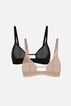Thumbnail image #1 of Sieve Cutout Bra in Black + Buff (Pack)