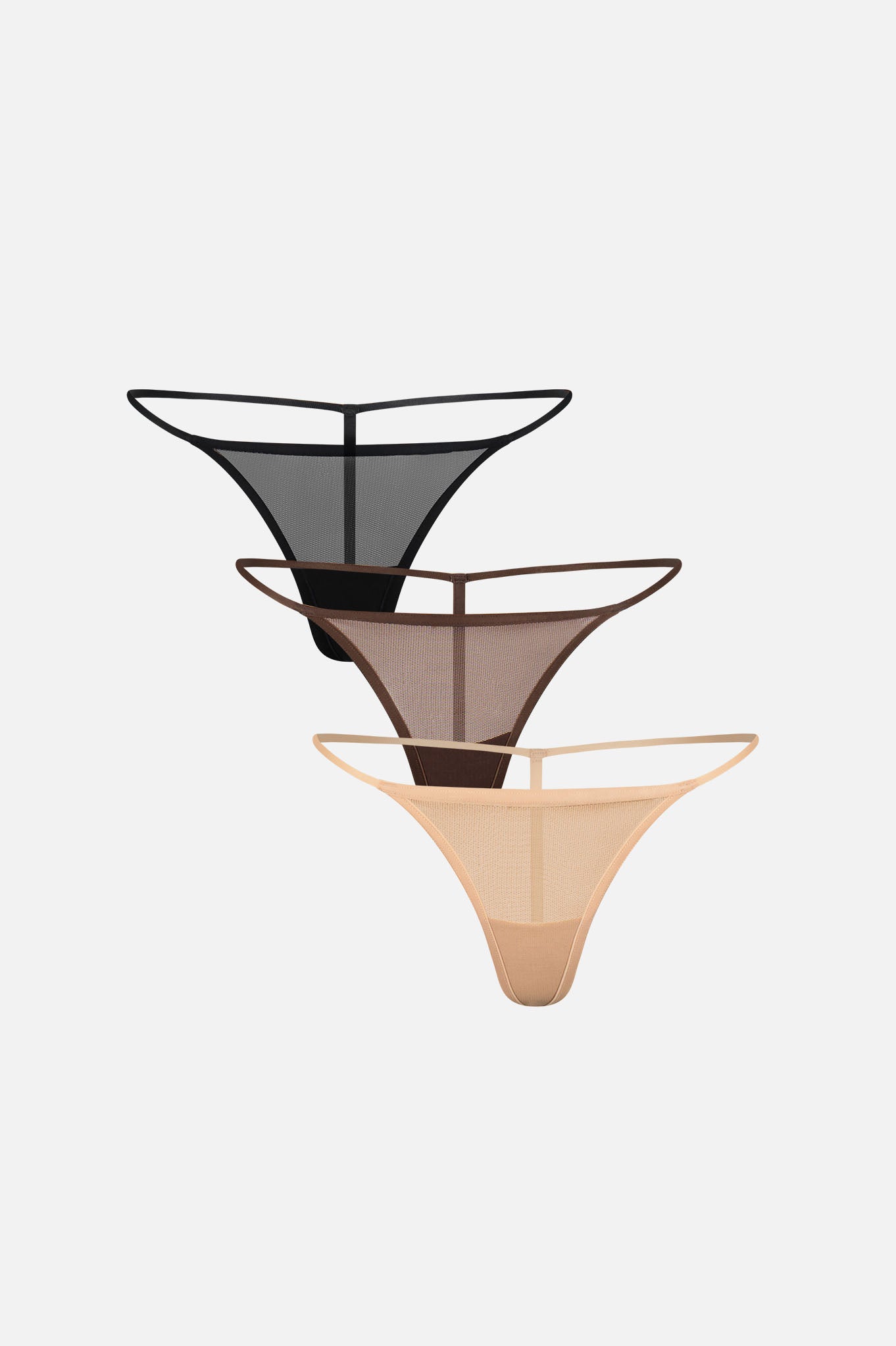 Sieve String Thong in Foundation (Pack)