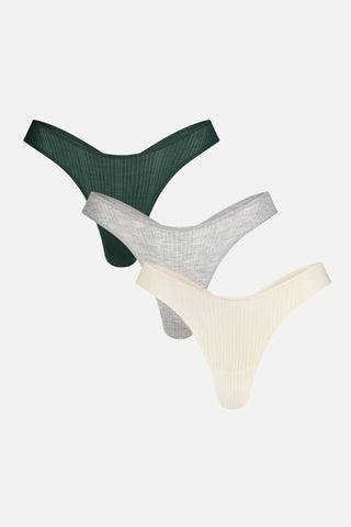 Detail view of Whipped Dipped Thong in Winter (Pack) for sizer