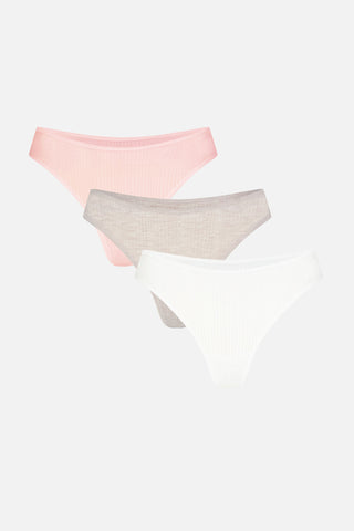 Detail view of Whipped Dipped Thong in Sea Shell (Pack) for sizer