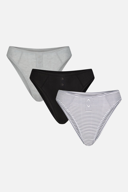 Whipped French Cut Brief 3 Pack in weekender. 