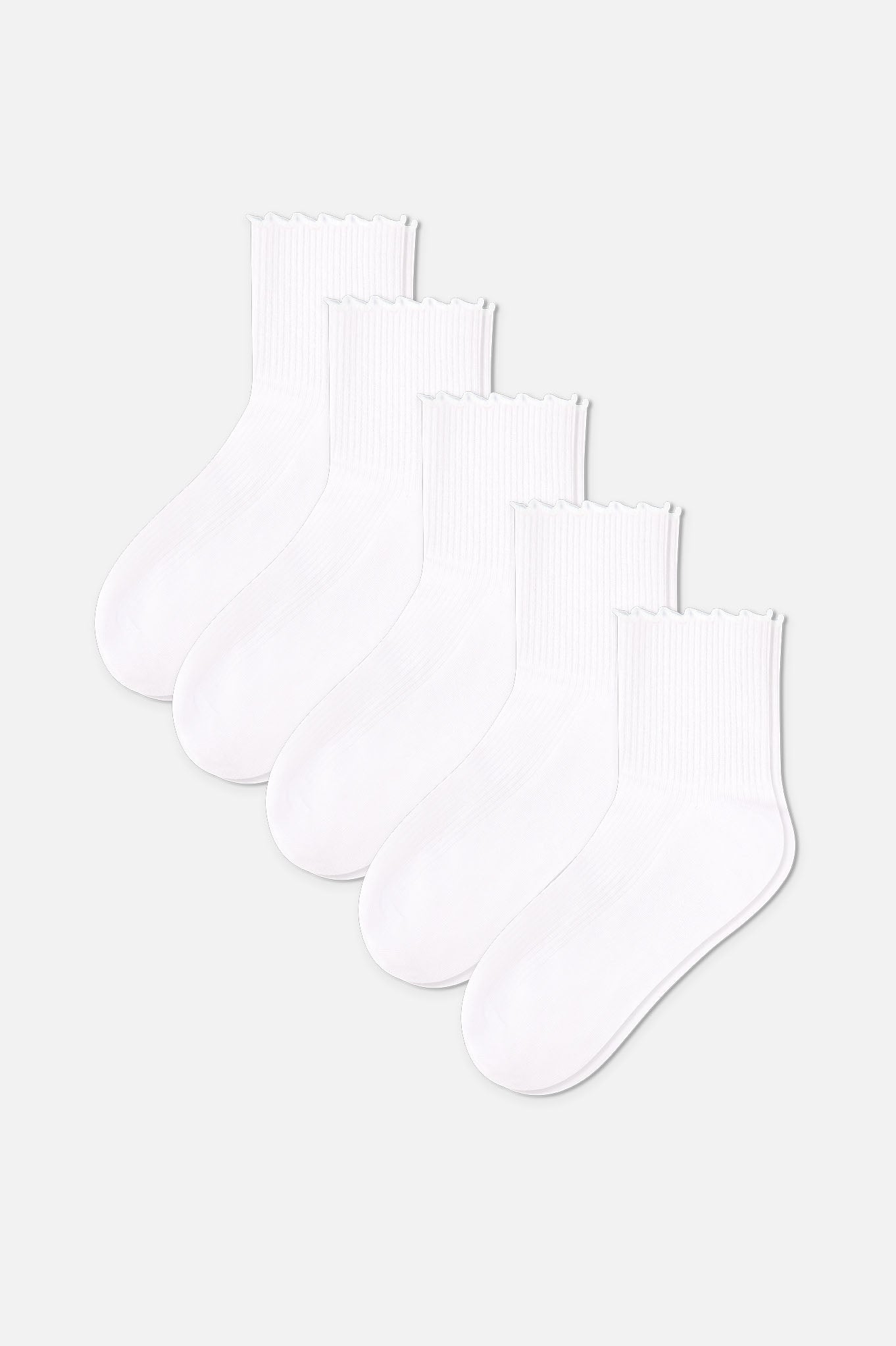 Flutter Sock in White 5 pack
