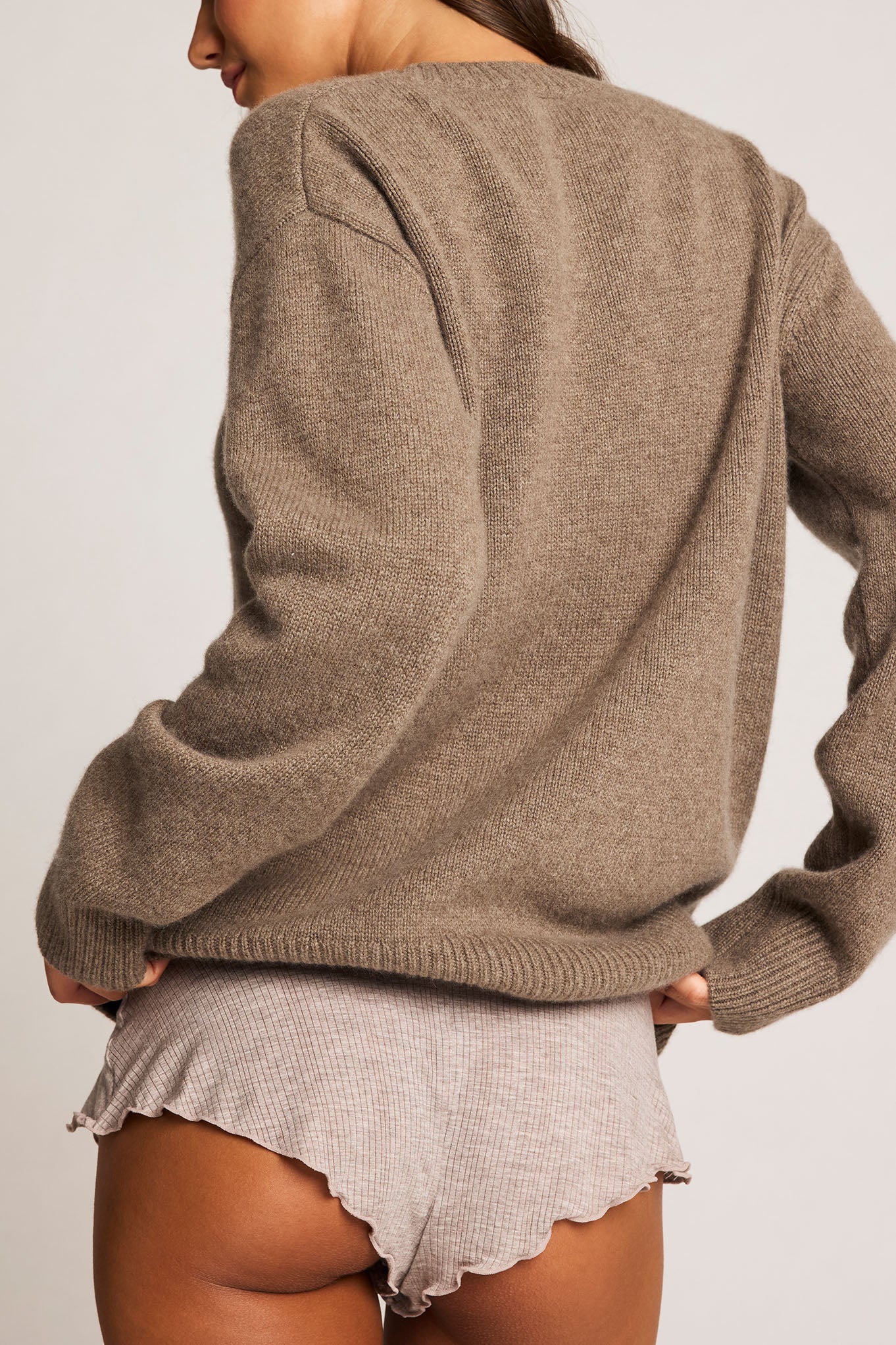 Cashmere Crew in Mink