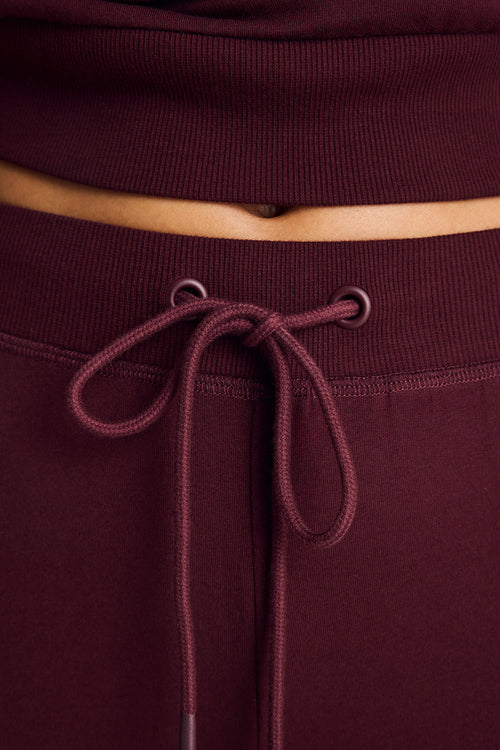 Club Crop Pant in Garnet