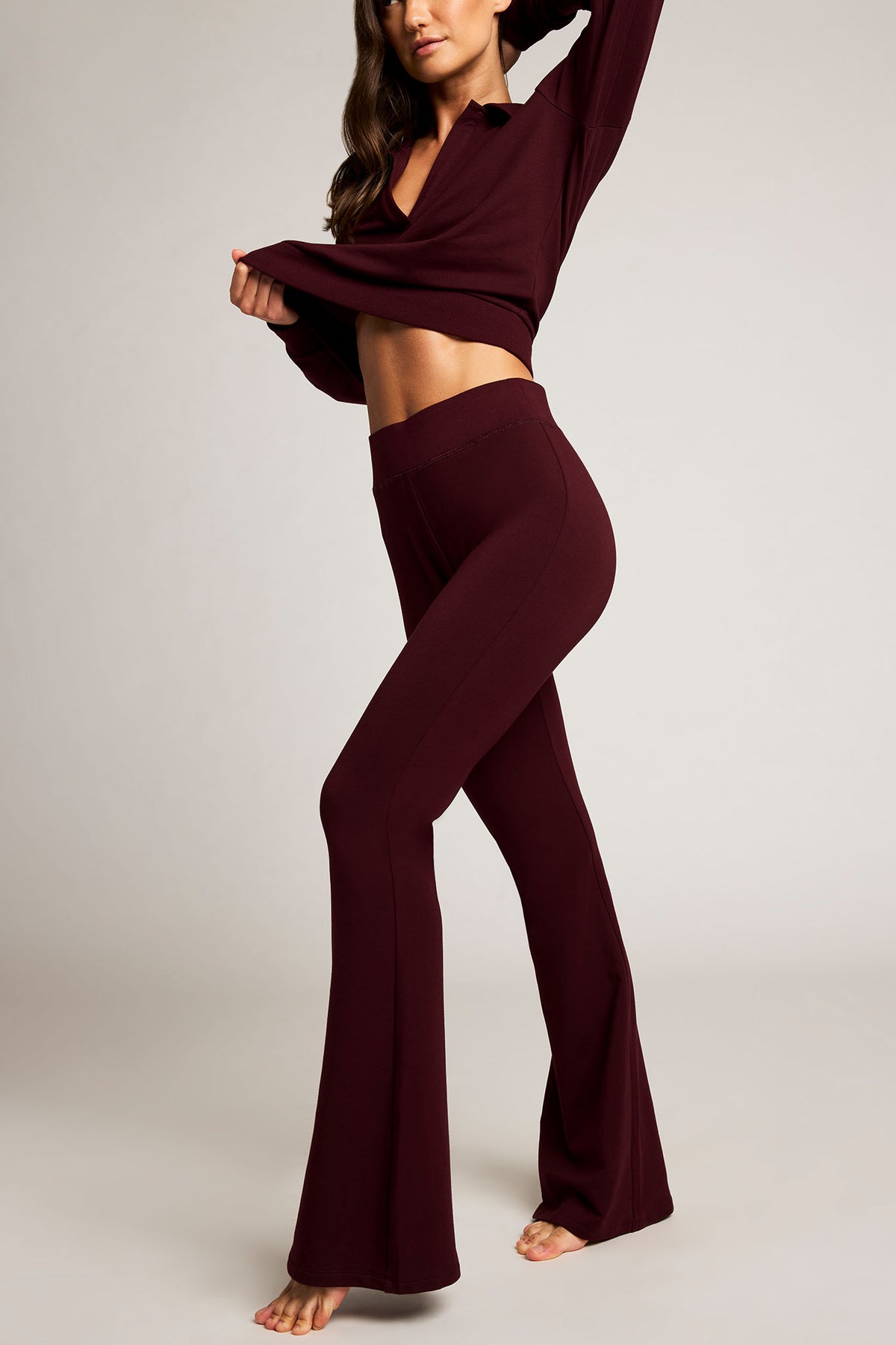 Club Flare Pant in Garnet