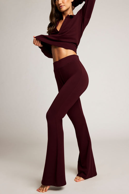 Club Flare Pant in Garnet
