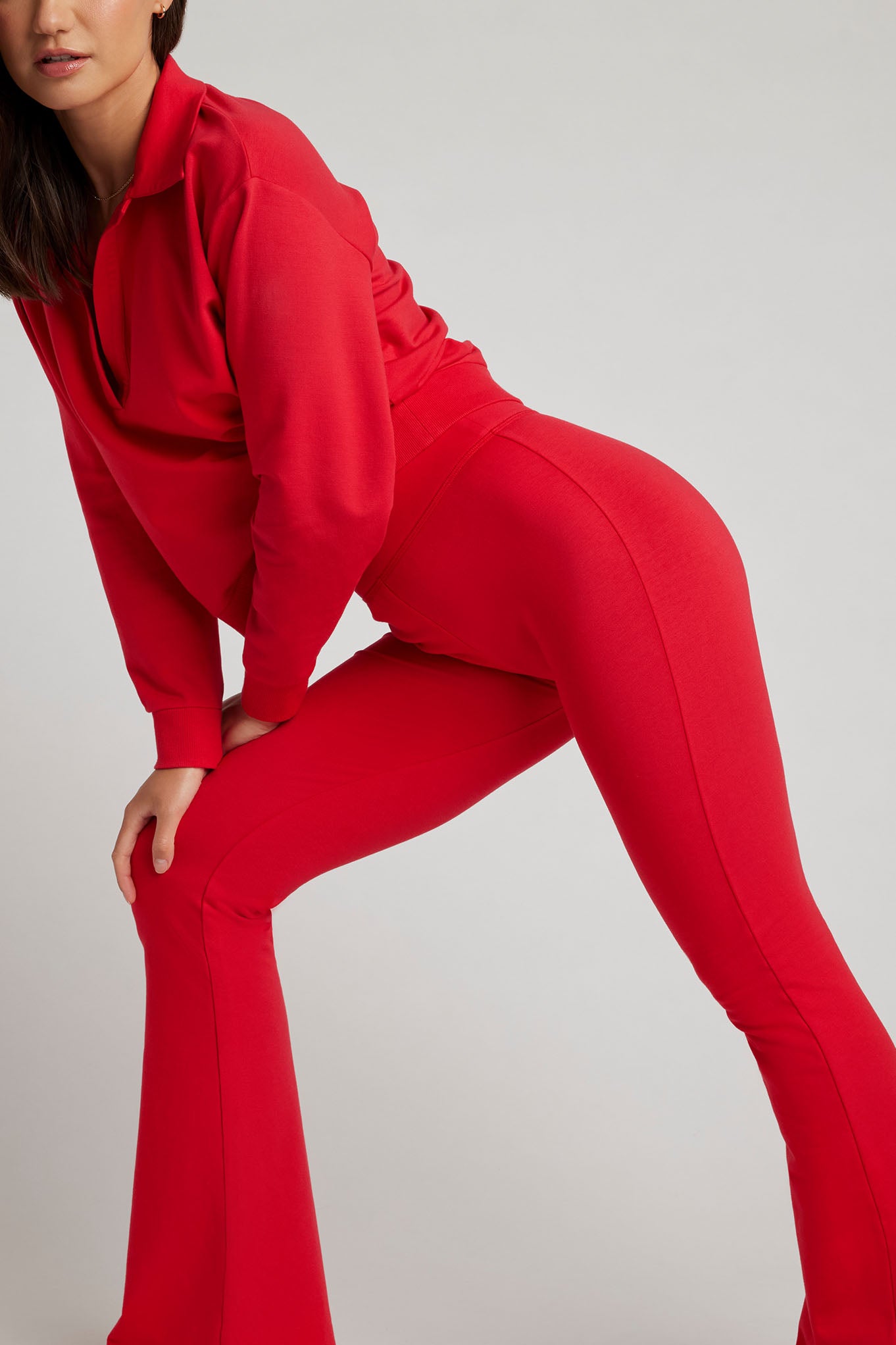 Club Flare Pant in Cherry