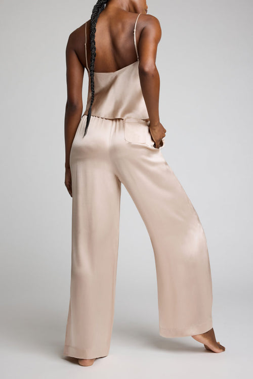 Eclipse Washable Silk Track Pant in Fizz