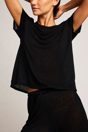 Fino Boyfriend Tee in Black