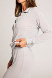 Thumbnail image #2 of Fino Featherweight Cashmere Polo in Heather Grey