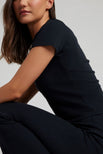 Thumbnail image #7 of Pointelle Baby Tee in Black [Ksenia XS]