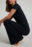 Thumbnail image #6 of Pointelle Flare Pant in Black [Ksenia XS]