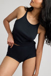 Thumbnail image #1 of Pointelle Lounge Short in Black [Ravi S]